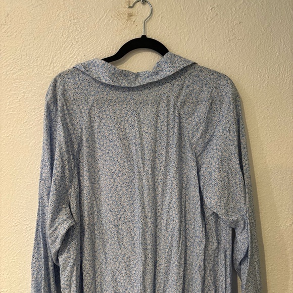 H&M Blue Patterned Shirt Dress Size XL - Picture 8 of 8